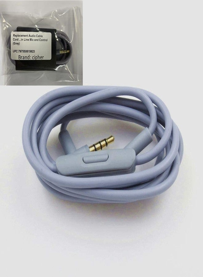 cipher Replacement Audio Cable Cord Wire,Compatible with Beats Headphones Studio Solo Pro Detox Mixr Executive Pill with in Line Mic and Control (Grey) - Image 5